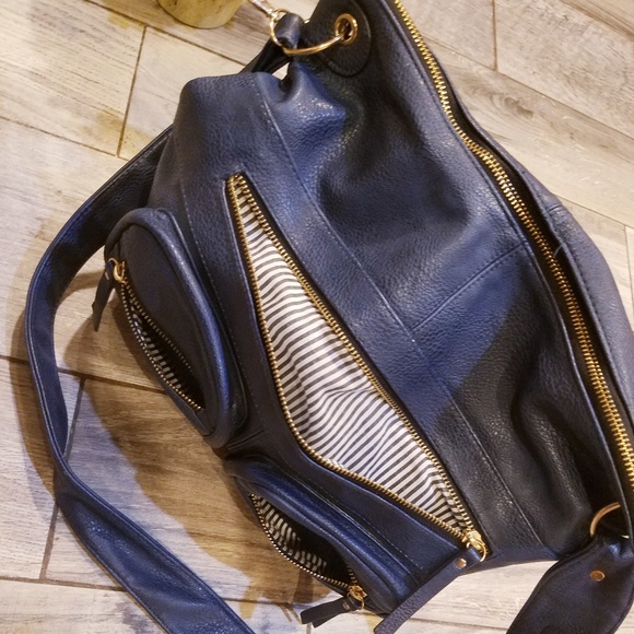 Under One Sky Bags Ei8ght By Under One Sky Navy Hobo Handbag Purse